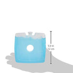 Amazon Basics Paquete de hielo cuadrado reutilizable de lados duros, 4.7 x 4.7 x 0.5 pulgadas, azul, paquete de 4
