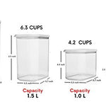 Juego de recipientes herméticos para almacenamiento de alimentos – Juego de 8 piezas + 18 etiquetas de bono – Plástico resistente – Libre de BPA – Diseño modular – Plástico transparente con tapa de fácil bloqueo para ventana visual
