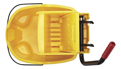 Rubbermaid FG748000 Commercial WaveBrake - Sistema de Trapeador Combo de Cubeta y Escurridor de Presión Lateral, 26 Cuartos, color Amarillo