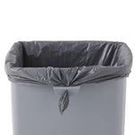 Rubbermaid Commercial Untouchable Trash Can with Swing Lid Combo, 23-Gallon, Rectangular, Gray,