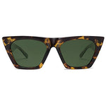SOJOS Retro Square Cateye anteojos de sol polarizadas para mujer estilo moderno BELLA SJ2115, Marco de tortuga oscura/lente G15, Medio