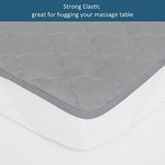 Juego de sábanas de mesa de masaje impermeables de 2 piezas, extra suaves, acogedoras, para mesas de masaje, incluye sábana bajera de masaje y funda para reposamuñecas, color gris