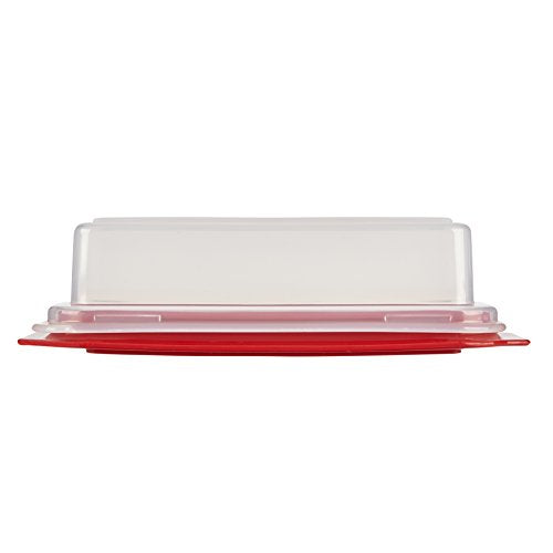 Rubbermaid Plastic Butter Dish, Red