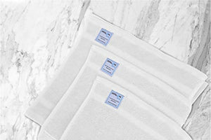 Paños de algodón – Paquete de 24 toallas de algodón hilado en anillo de alta calidad, súper absorbentes, suaves, calidad de spa, toallas de gimnasio, toallas multiusos reutilizables (blanco)