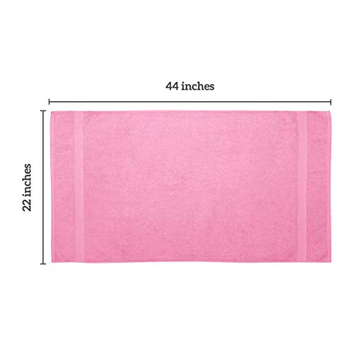 Toallas pequeñas de algodón suave de 22 x 44 pulgadas, toallas rosas para spa, piscina y gimnasio, ligeras y extremadamente absorbentes, de secado rápido