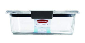 Rubbermaid Brilliance - Recipiente para alimentos, Transparente, 2 pack 3.2 Medium, 1, 1
