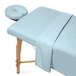 Juego de sábanas de franela de 3 piezas, funda de cama facial de algodón suave, incluye sábanas planas y bajeras con funda para la cuna, color azul
