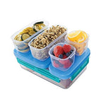 Rubbermaid LunchBlox  Kit de recipientes herméticos para alimentos, tamaño pequeño, azul, Kit de entrada grande, Azul, Large, 1