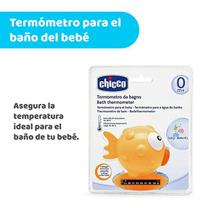 Chicco, Termómetro para baño de bebé, Forma de pez, Color Naranja