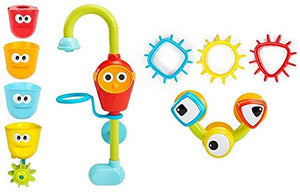 Yookidoo Spin N Sort Spout Pro Three Stackable Cups Toy Juguete de Baño para Bebe
