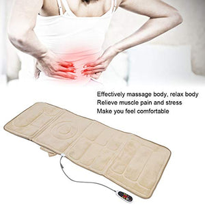 Colchón de masaje corporal, masaje de espalda para el hogar Cojín de cama Masajeador de compresión en caliente, colchoneta de felpa para masajear el cuello, la espalda, la cintura, las nalgas
