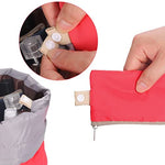 4 piezas en forma de barril bolsas de maquillaje, gran capacidad impermeable viaje portátil moda cordón bolsa de cosméticos