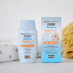 ISDIN fotoprotector fusion fluid mineral baby pediatrics spf 50, protector solar facial 100% mineral para la piel del nino y bebe, 50ml