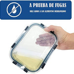 Lutema Recipientes de Almacenamiento de Alimentos de Vidrio con Tapas Juego de 24 Piezas sin BPA y a Prueba de Fugas (Gris)