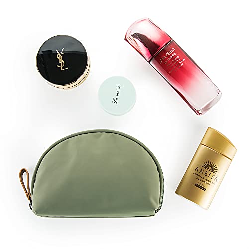 Bolsa de cosméticos para bolso de viaje, práctica bolsa de maquillaje para mujeres y niñas (verde)