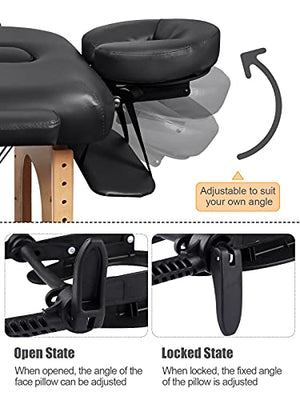 EBANKU - Almohada para el reposacabezas de la mesa de masaje, universal estándar, ajustable, con almohada para mesas de masaje