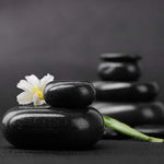 Hot SPA Black Basalt Oval Stone, 20Pcs / Set SPA Massage Stones, Ideal para Spas, Masajes, RelajacióN Corporal, Etc