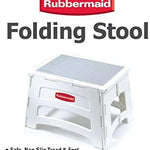 Rubbermaid  Folding 1-Step Plastic Stool, 300-pound Capacity, White