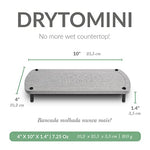 Momo Lifestyle Drytomini - Fregadero de baño de secado rápido para fregadero de piedra, organizador de accesorios, organizador de botellas de tierra diatomácea, estante de secado para platos, esponja
