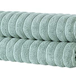 Juego de Toallas de baño de algodón de Secado rápido, Gruesas y absorbentes, 2 Toallas de baño de Lujo, 27 x 54 Pulgadas, 100% algodón Turco (Verde SPA)