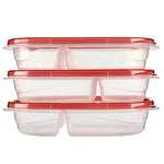 Rubbermaid TakeAlongs contenedor de almacenamiento de alimentos surtido, Dividido, Rojo (Chili Red), 3.7 Cup, 1
