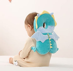Feidoog Paquete de 4 | Mochila protectora para la cabeza del bebé con 3 rodilleras para caminar y gatear, para niños de 5 a 24 meses (Dragon B)