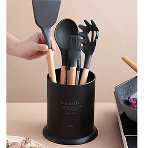 Porta utensilios, organizador de utensilios de cocina de acero inoxidable Berglander para encimera, organizador de utensilios de cocina (negro)