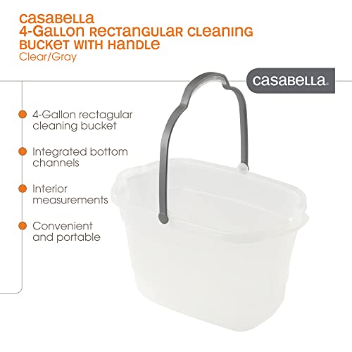 Casabella 4-Gallon cubeta, Grafito, Translúcido, 1