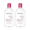Bioderma Bioderma Sensibio H2O Soothing Micellar Cleansing Water and Makeup Removing Solution for Sensitive Skin - Face and Eyes - 16.7 FL.OZ, 2 Pack, 2 ct.