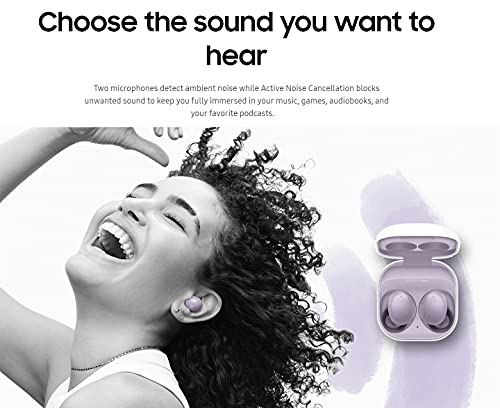 SAMSUNG Galaxy Buds2 - Auriculares inalámbricos con cancelación de ruido, sonido ambiental, Bluetooth, ligero, ajuste cómodo, control táctil, versión internacional (oliva)