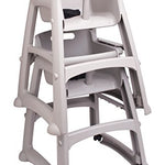 Rubbermaid Commercial Products - Silla alta Rubbermaid Platinum, robusta, con asiento para jóvenes, platino, lista para montar, FG781408PLAT