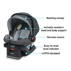 Graco SnugRide SnugLock 35 Infant Car Seat with adjustable base, Tenley, One Size