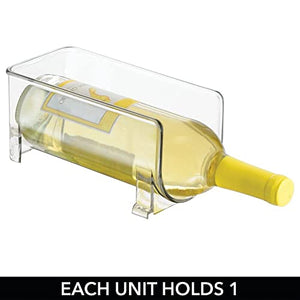 Soporte para Botellas de Vino apilable – Botellero para vinos con Capacidad para 4 Botellas – El Accesorio de Cocina imprescindible – Transparente