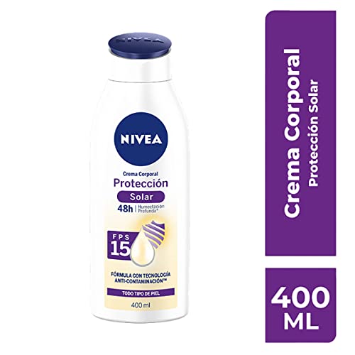 Nivea Crema Corporal Humectante Con Vitamina E Y Aloe, Protección Uv Fps15, 48 Horas Humectación Profunda, Uv Fps15, Uv Fps 15, 400 Ml