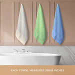 Juego de 6 toallas de baño de algodón súper suave de 400 g/m², de secado rápido, altamente absorbentes, toallas de spa para el baño, toallas de baño de 28 x 55 pulgadas, multicolor