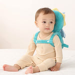 Feidoog Paquete de 4 | Mochila protectora para la cabeza del bebé con 3 rodilleras para caminar y gatear, para niños de 5 a 24 meses (Dragon B)