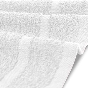 Paños de algodón – Paquete de 24 toallas de algodón hilado en anillo de alta calidad, súper absorbentes, suaves, calidad de spa, toallas de gimnasio, toallas multiusos reutilizables (blanco)