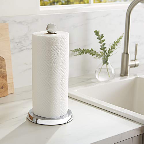 Amazon Basics Soporte redondo para toallas de papel, 13 pulgadas, cromado