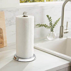 Amazon Basics Soporte redondo para toallas de papel, 13 pulgadas, cromado