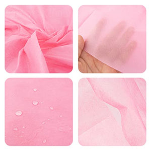 Paquete de 30 sábanas desechables de masaje rosa con agujero para la cara, funda de cama de spa, impermeable, para salones de belleza, cama de pestañas