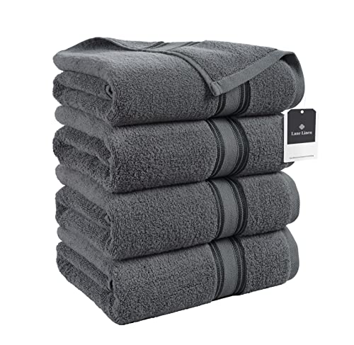 Juego de 4 toallas de baño negras de 35 x 70 pulgadas, juego de toallas de  baño de microfibra ultra suaves de 600 GSM, toalla de baño de felpa extra