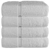 Hotel & SPA - Toalla de baño 100% algodón Turco auténtico, 27 x 54 Pulgadas, Juego de 4, Color Blanco
