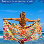 Toalla de playa de microfibra – Toalla de viaje ligera y compacta, toallas de piscina de secado rápido, bohemio, grande