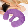 Almohada de apoyo para los senos del salón de belleza Almohada de almohada para el pecho de masaje SPA Almohada de poliéster Almohada de masaje Almohada hueca para la siesta Almohada(Púrpura)