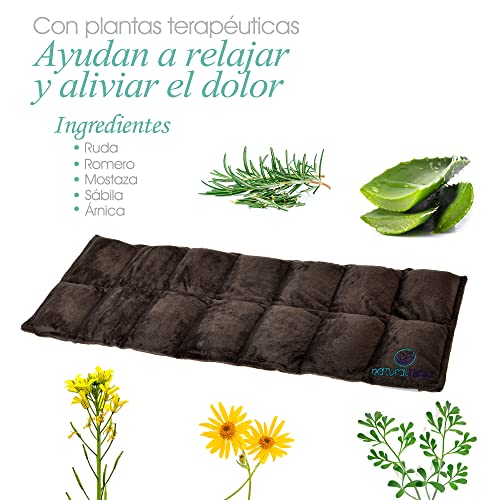 Naturalness - Compresa para Columna Vertebral (Lumbar). Elaborada con Semillas y Plantas Medicinales - Línea Relajante, Fisioterapia y Descanso