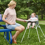 Regalo My High Chair Portable Travel Fold Go Highchair, Indoor and Outdoor, Bonus Kit, Includes Travel Case and Tray with Cup Holder, Gris