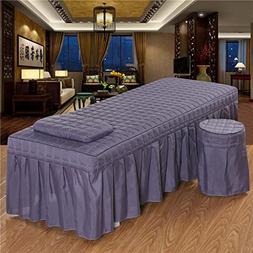 Faldón de mesa de masaje para cama de spa, cenefa para camas de salón de belleza, 180-190 cm de largo, 60-80 cm de ancho, ahumado, 185 x 70 cm, como se describe