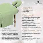 London Linens Juego de sábanas de mesa de masaje de 3 piezas, 100% franela de algodón natural, incluye funda de mesa de masaje, sábana bajera de masaje y funda de descanso facial de masaje (verde salvia)