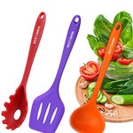 Kits de cocina - 11 utensilios de cocina - muebles de cocina de silicona de color - utensilios de cocina no pegajosos con cuchillos