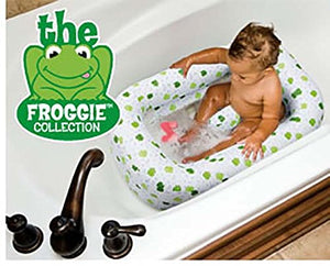 Mommy'S Helper Bañera Inflable Froggie Collection, blanco/verde, 6 a 18 meses